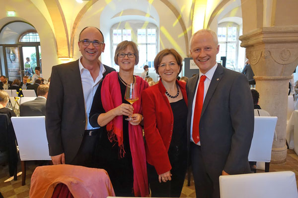 Mit unseren Gastwinzern 2017 Andreas und Susanne Barth, Weingut Lubentiushof Mosel